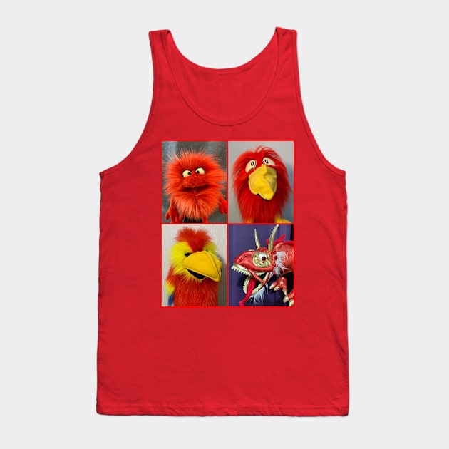 Red Puppets Tank Top by Davqueezall